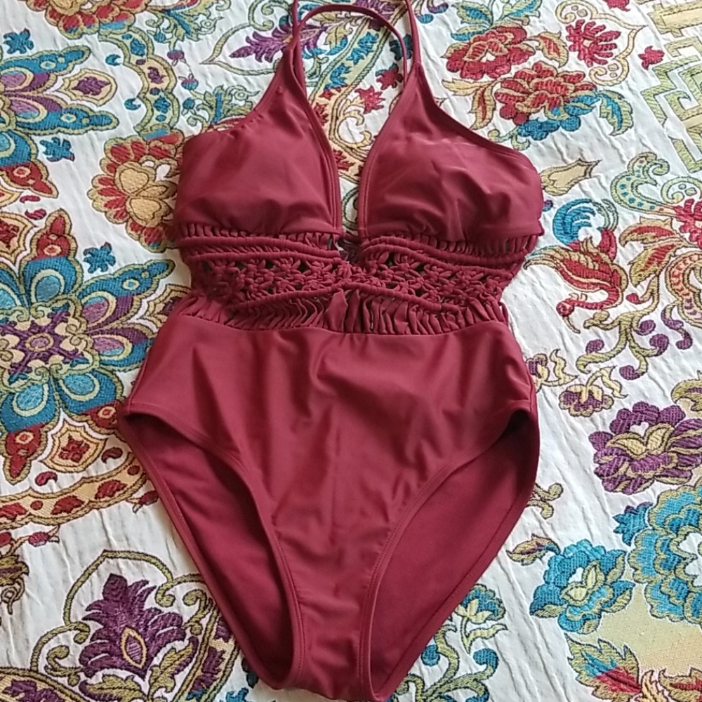 Open back one piece